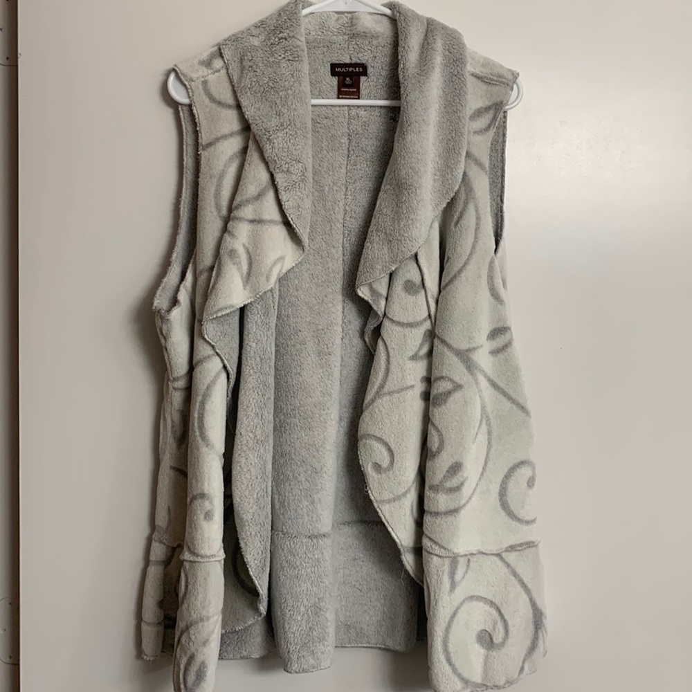 Multiples- Grey printed vest